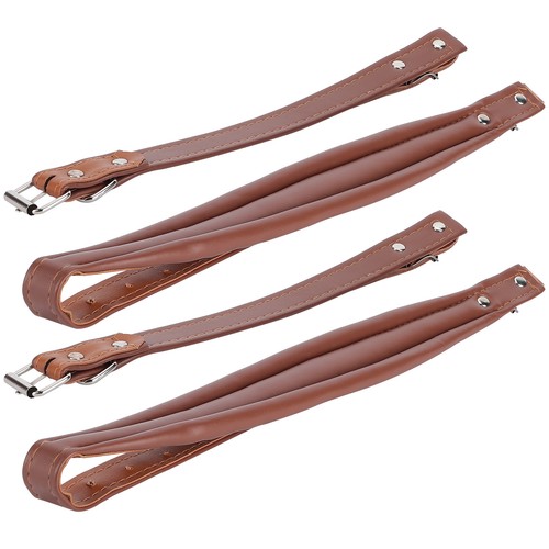 2pcs leather accordion straps - leather,