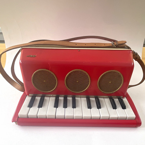 Small red piano accordion - small,