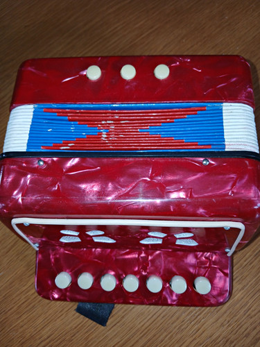 Small red button accordion - button, 12